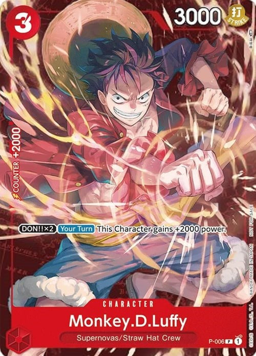 Monkey.D.Luffy (P-006) (Promoción minorista) [Tarjetas de promoción de One Piece] 