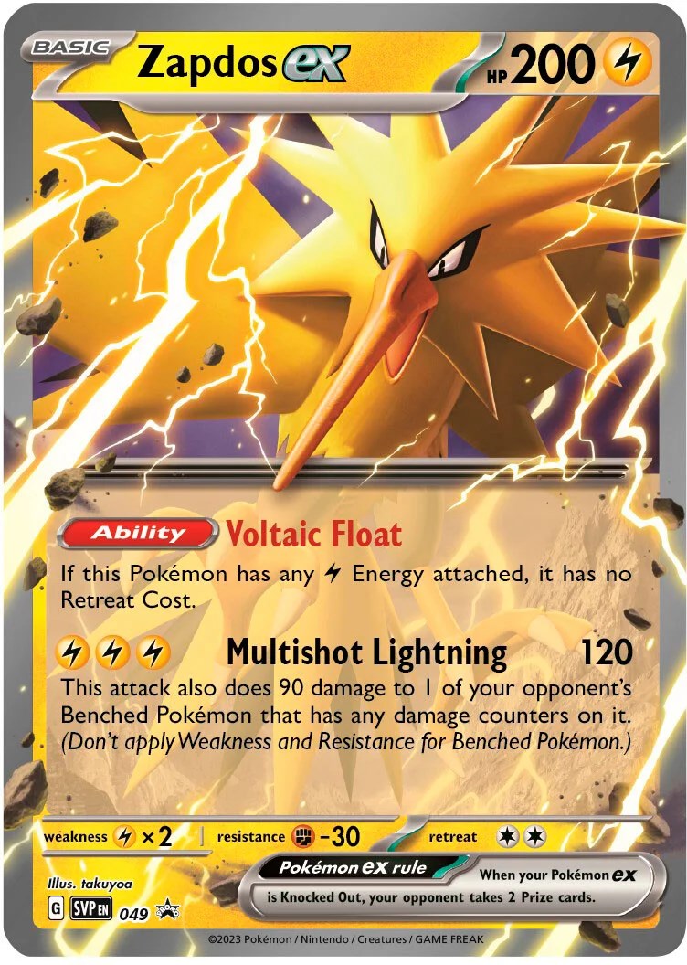 Zapdos ex (049) (Tarjeta Jumbo) [Scarlet &amp; Violet: Black Star Promos] 