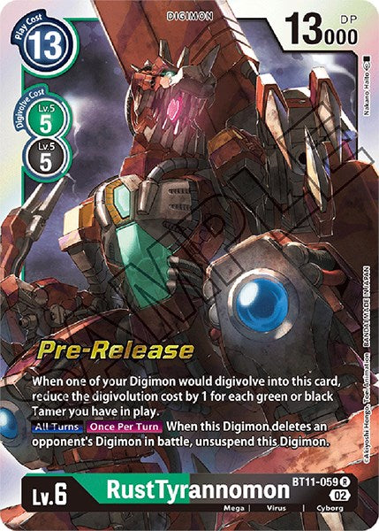 RustTyrannomon [BT11-059] [Promociones previas al lanzamiento de la fase dimensional] 