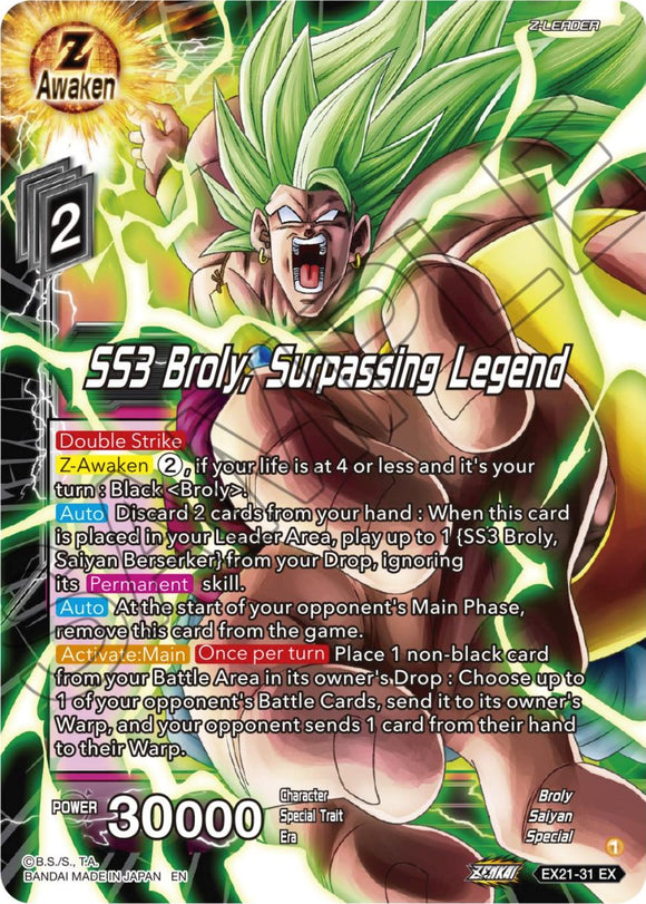 SS3 Broly, superando a la leyenda (EX21-31) [Set del 5.º aniversario] 