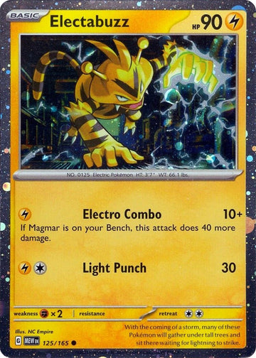 Electabuzz (125/165) (Cosmos Holo) [Cartas Varias] 