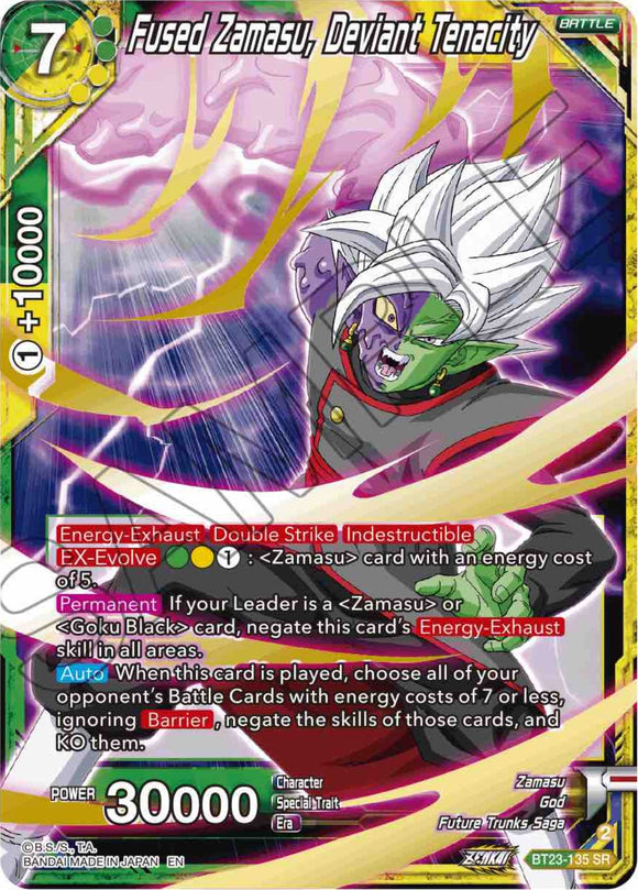 Zamasu fusionado, tenacidad desviada (BT23-135) [Combinación perfecta] 