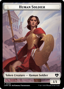 Human Soldier // Elemental (0025) Double-Sided Token [Commander Masters Tokens]-1