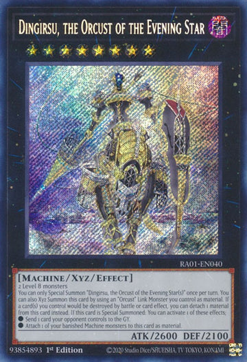 Dingirsu, el Orcust de la Estrella Vespertina [RA01-EN040] Secreto Raro 