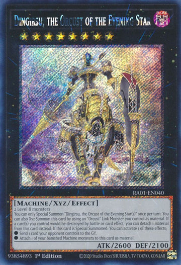 Dingirsu, el Orcust de la Estrella Vespertina [RA01-EN040] Platino Secreto Raro 