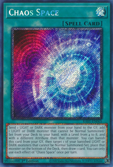 Espacio Caos [RA01-EN065] Platino Secreto Raro 