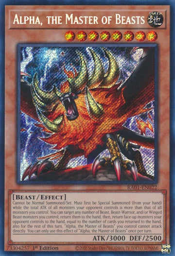 Alpha, el Maestro de las Bestias [RA01-EN022] Secreto Raro 