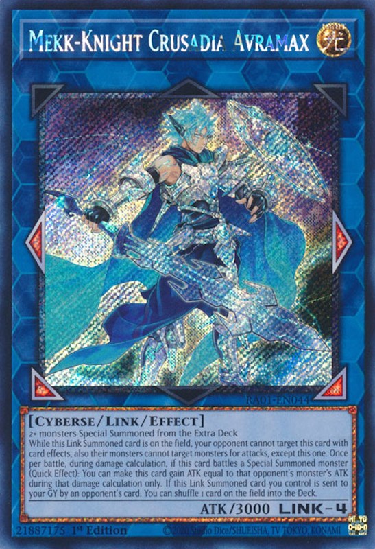 Mekk-Knight Crusadia Avramax [RA01-EN044] Platino Secreto Raro 