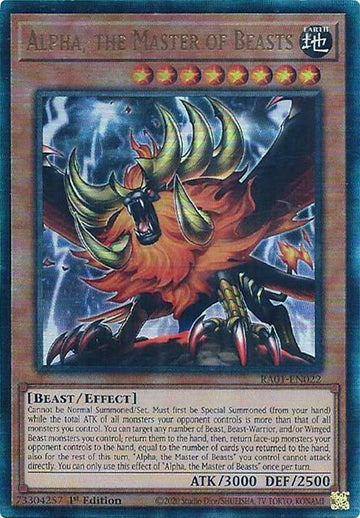 Alpha, el Maestro de las Bestias [RA01-EN022] Prismatic Ultimate Rare 
