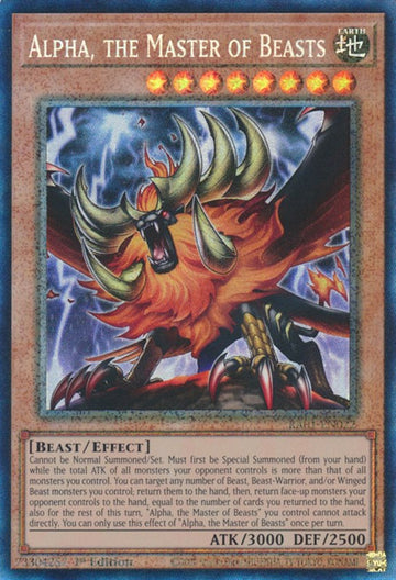 Alpha, el Maestro de las Bestias [RA01-EN022] Prismatic Collector's Rare 