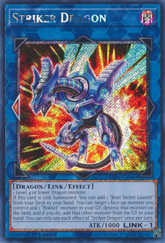 Striker Dragon [RA01-EN046] Platino Secreto Raro 