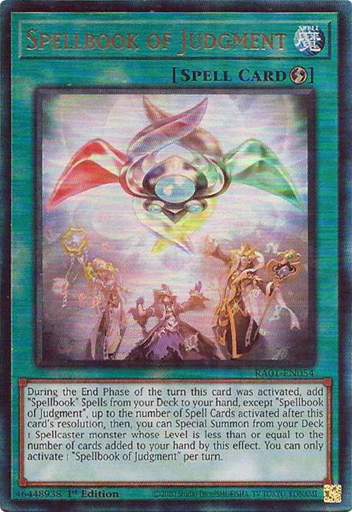 Libro de hechizos del juicio [RA01-EN054] Prismático Ultimate Rare 