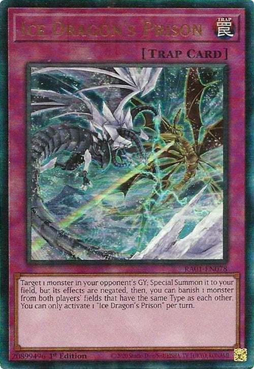 Prisión del Dragón de Hielo [RA01-EN078] Prismático Ultimate Rare 