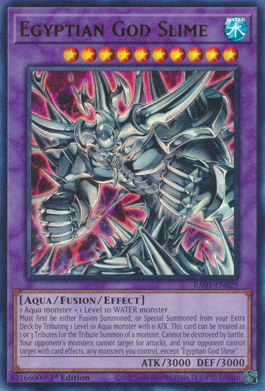 ultra rare egyptian god cards Egyptian God Slime [RA01-EN029] Ultra Rare