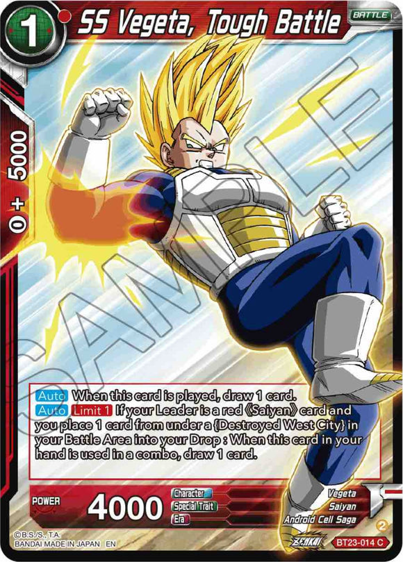 SS Vegeta, Batalla Dura (BT23-014) [Combinación Perfecta] 