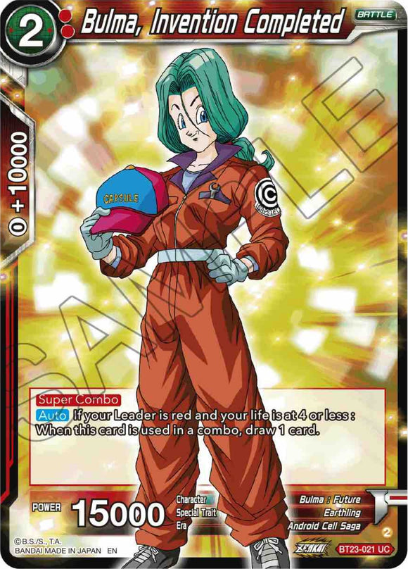 Bulma, invención completada (BT23-021) [Combinación perfecta] 
