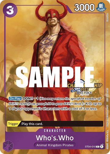 Who's.Who (paquete de celebración de CS 2023) [Tarjetas de promoción de One Piece] 
