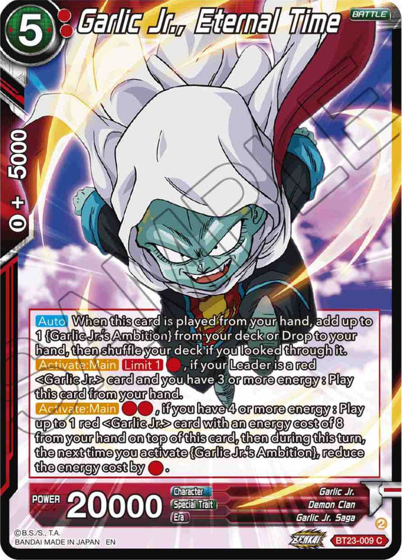 Garlic Jr., Tiempo Eterno (BT23-009) [Combinación Perfecta] 