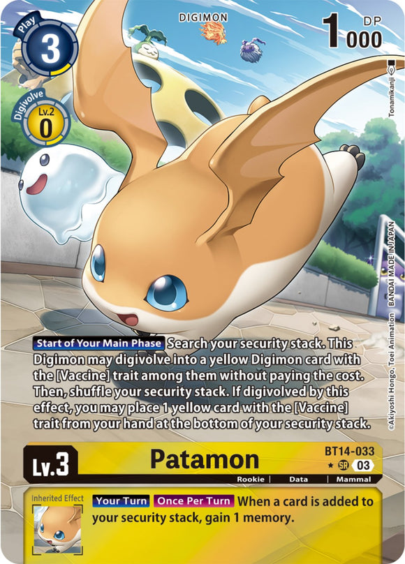 Patamon [BT14-033] (Arte alternativo) [Blast Ace] 