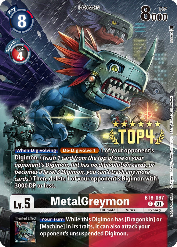 MetalGreymon [BT8-067] (Top 4 de Digimon 3-On-3 de noviembre de 2023) [Nuevo despertar] 