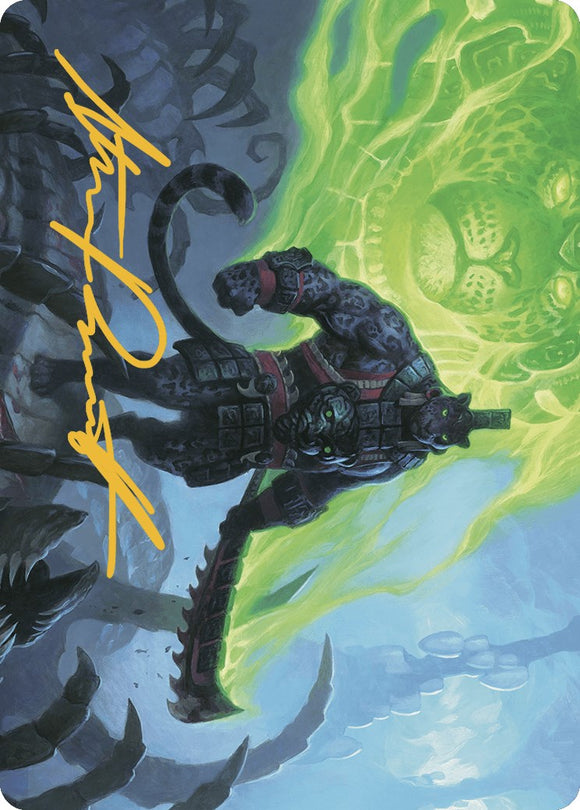 Tarjeta de arte de veterano de Malamet (firma estampada en oro) [Serie de arte Las cavernas perdidas de Ixalan] 