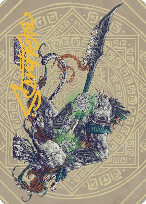 Tarjeta de arte ejemplar de Kutzil, Malamet (firma estampada en oro) [Serie de arte Las cavernas perdidas de Ixalan] 