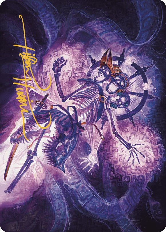 Tarjeta de arte del Capitán Siniestro (firma estampada en dorado) [Serie de arte Las Cavernas Perdidas de Ixalan] 