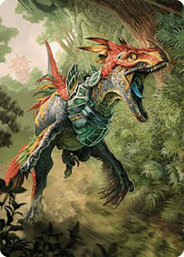 Tarjeta de arte con fichas de dinosaurio [Serie de arte Las cavernas perdidas de Ixalan] 