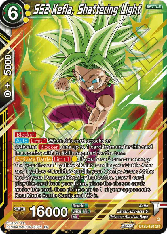 SS2 Kefla, luz deslumbrante (BT23-128) [Combinación perfecta] 