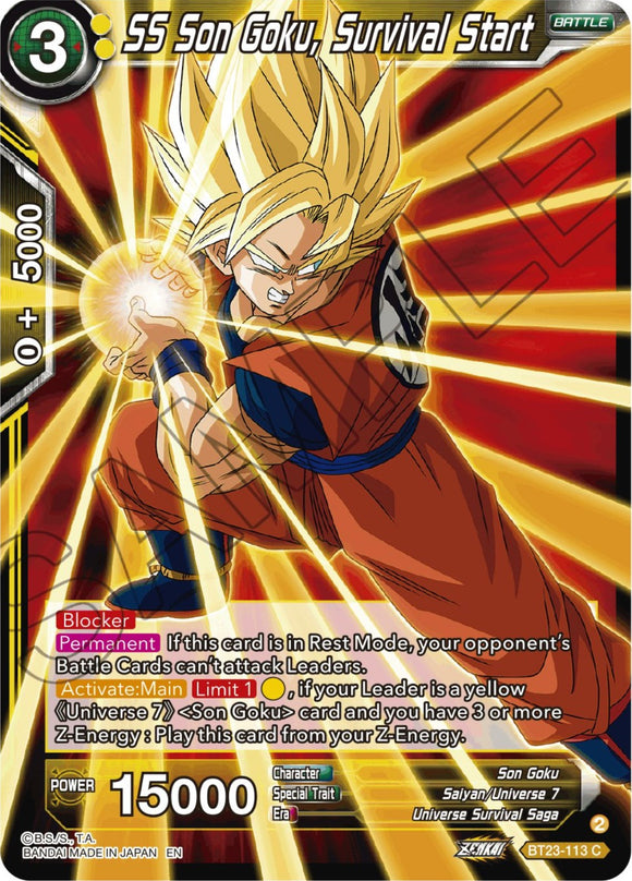 SS Son Goku, Survival Start (BT23-113) [Combinación perfecta] 