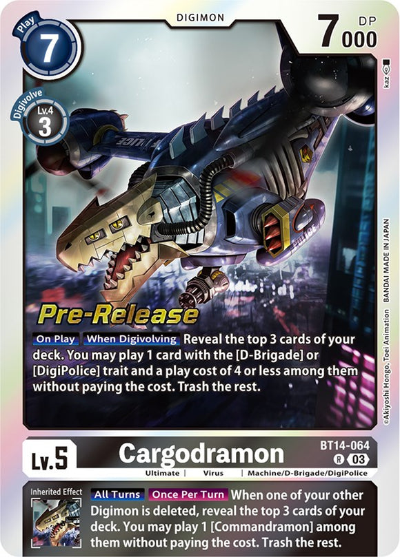 Cargodramon [BT14-064] [Tarjetas de prelanzamiento de Blast Ace] 