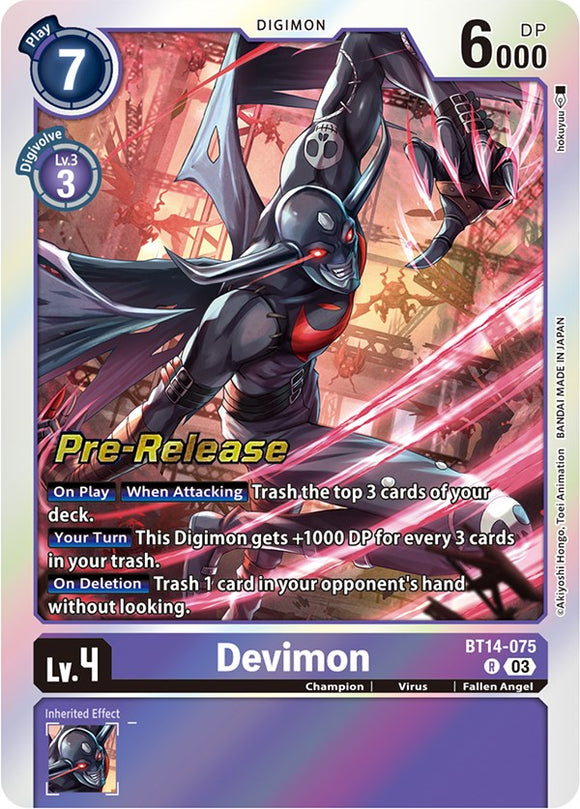 Devimon [BT14-075] [Tarjetas de prelanzamiento de Blast Ace] 