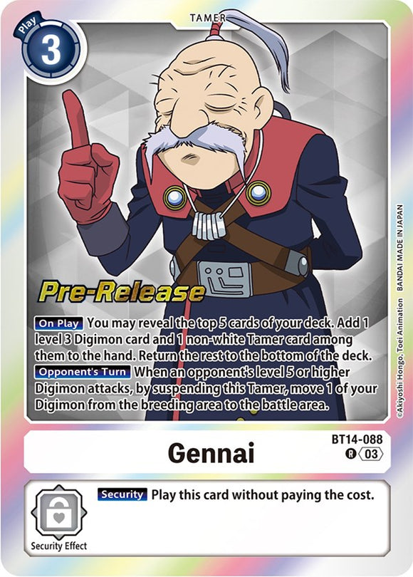 Gennai [BT14-088] [Tarjetas de prelanzamiento de Blast Ace] 