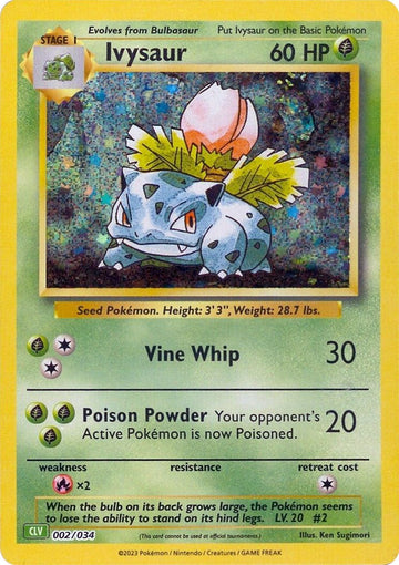 Ivysaur [Clásico del juego de cartas coleccionables] 