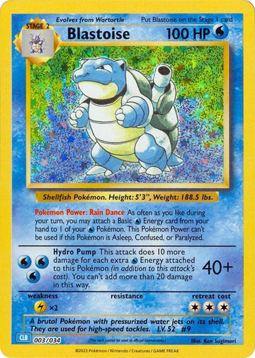 Blastoise [Clásico del juego de cartas coleccionables] 