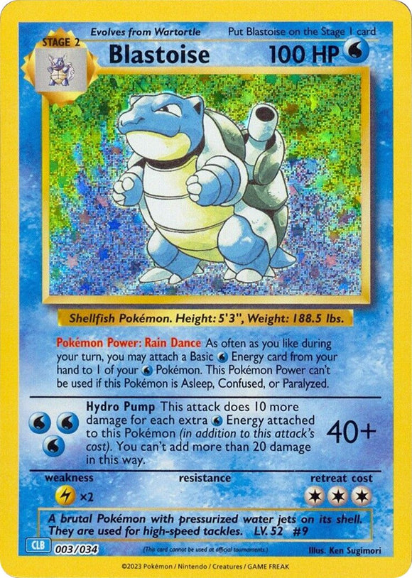 Blastoise [Clásico del juego de cartas coleccionables] 