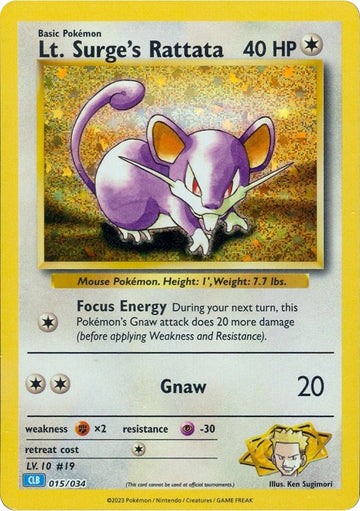 Rattata del teniente Surge [Clásico del juego de cartas coleccionables] 