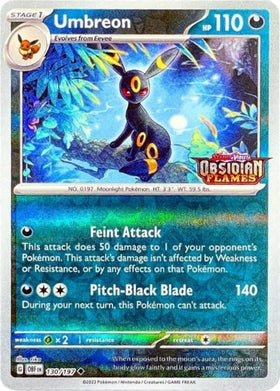 Umbreon (130/197) (Estampado Llamas de obsidiana) [Scarlet &amp; Violet: Llamas de obsidiana] 