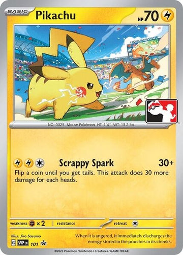Pikachu (101) (Promoción de Play Pokemon) [Cartas de liga y campeonato] 