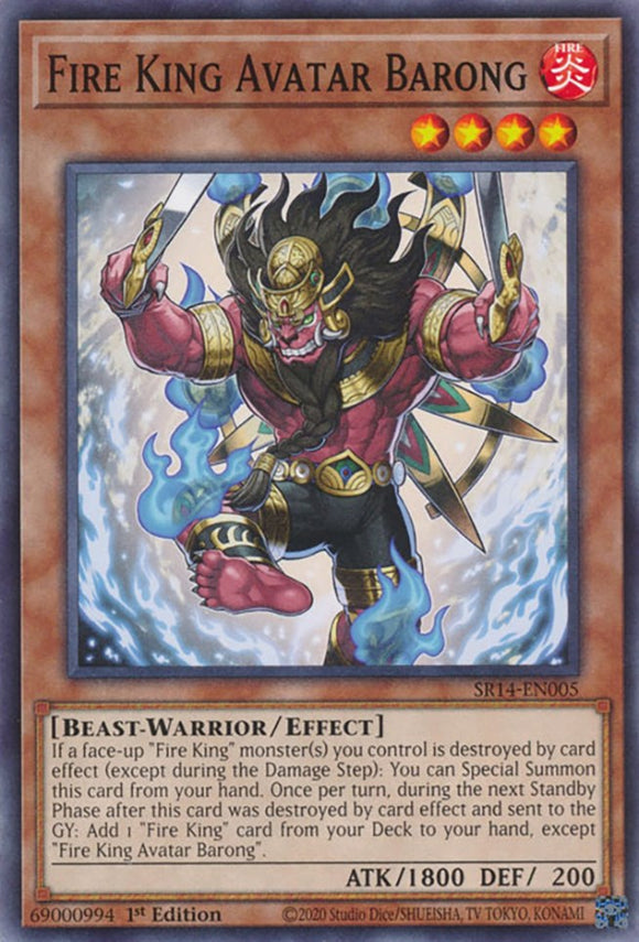 Avatar del Rey del Fuego Barong [SR14-EN005] Común 