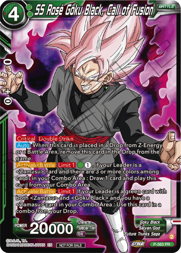 SS Rose Goku Black, Call of Fusion (Paquete de torneo de la serie Zenkai vol. 6) (P-563) [Tarjetas de promoción de torneo] 