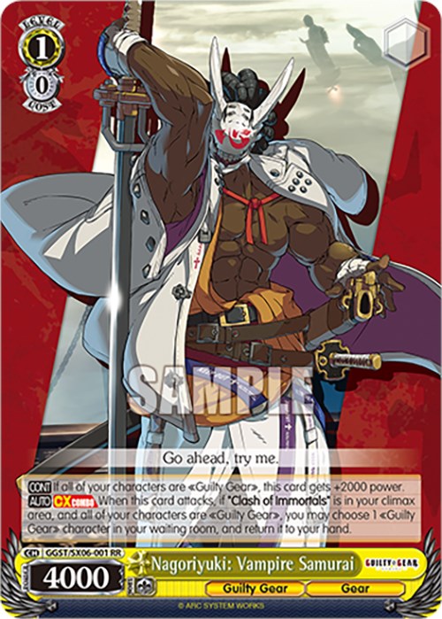 Nagoriyuki: Samurái vampiro (GGST/SX06-001 RR) [Guilty Gear -Strive-] 
