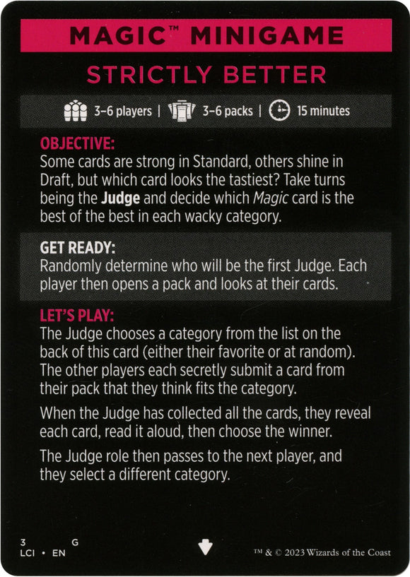 Strictly Better (Magic Minigame) [The Lost Caverns of Ixalan Minigame]