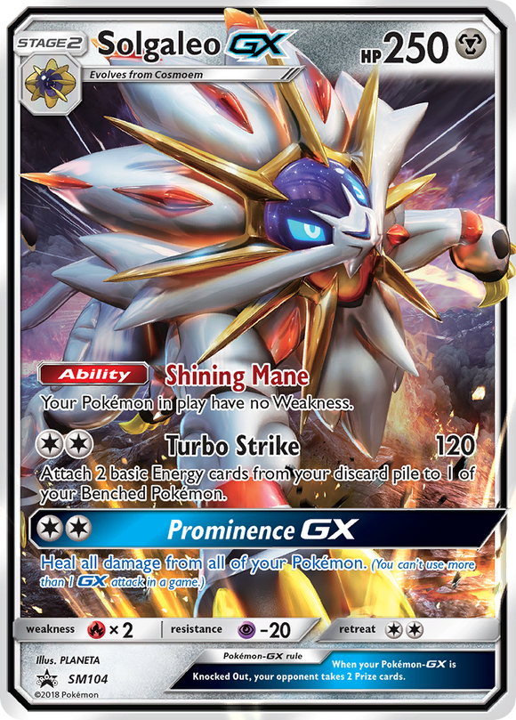 Solgaleo GX (SM104) [Sun &amp; Moon: promociones de Black Star] 