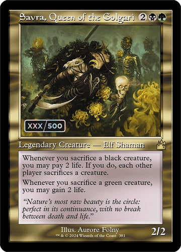 Savra, reina de los Golgari (Retro) (Serializado) [Ravnica Remastered] 