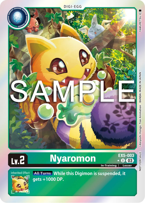 Nyaromon [EX5-003] (Paquete promocional de caja Animal Colosseum) [Animal Colosseum] 