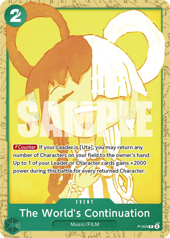 La continuación del mundo (Baraja inicial n.° 11: Uta Deck Battle) [Cartas promocionales de One Piece] 
