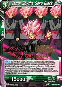 Guadaña del terror Goku Negro (con sello de jugador de titán) (BT3-075) [Tarjetas de promoción de torneos] 