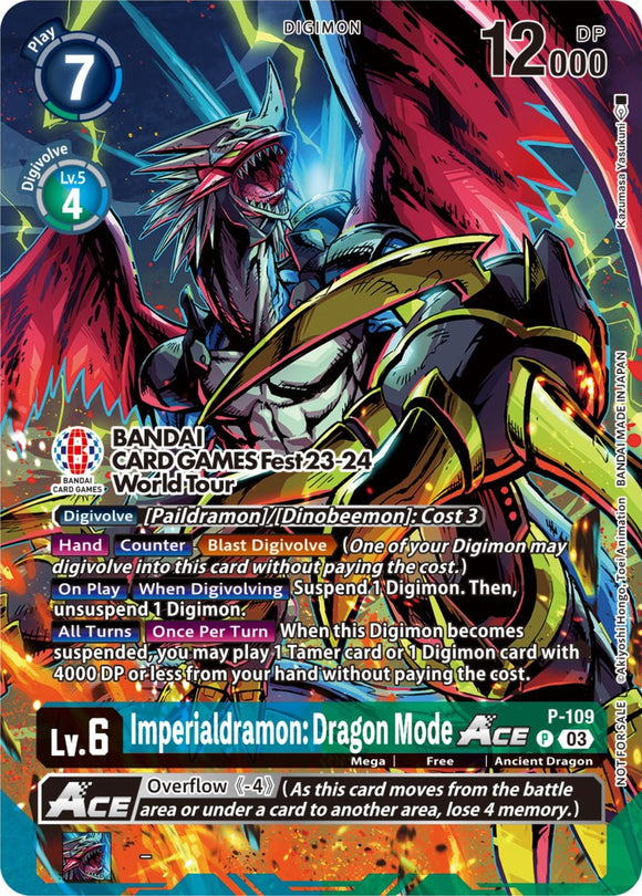 Imperialdramon: Dragon Mode Ace [P-109] (Gira mundial del BANDAI Card Games Fest 23-24) [Tarjetas promocionales] 