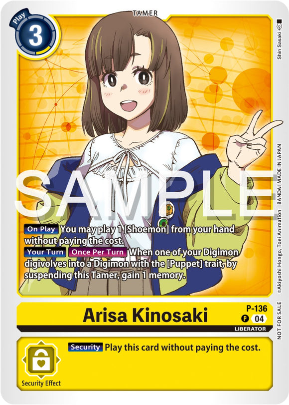 Arisa Kinosaki [P-136] (Paquete promocional de Digimon Liberator) [Tarjetas promocionales] 
